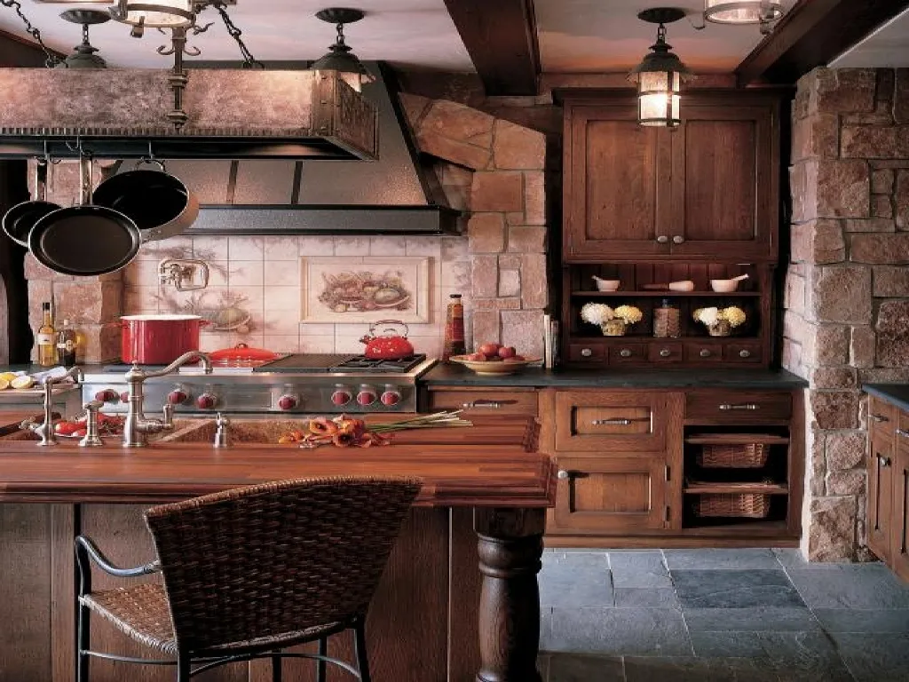 14101 rustic wood kitchen beams