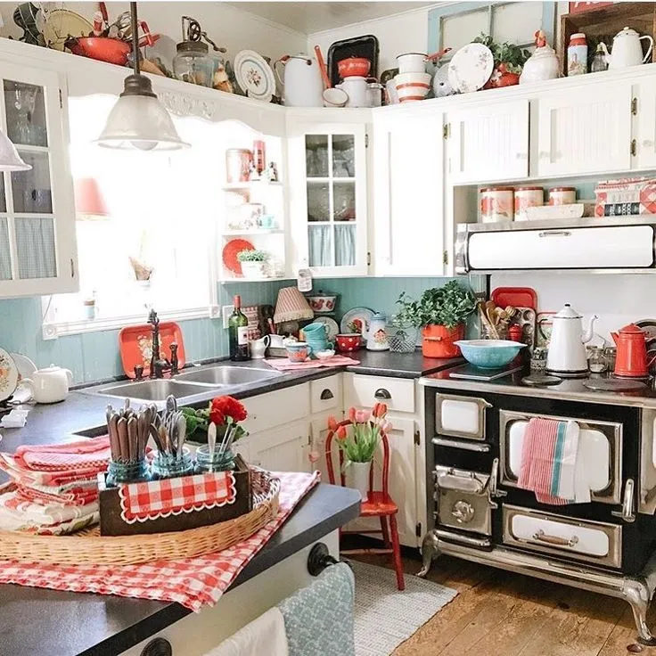 14131 rustic red kitchen design