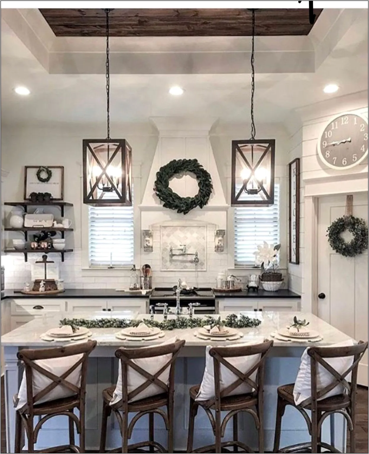 14142 black and white farmhouse kitchen elements