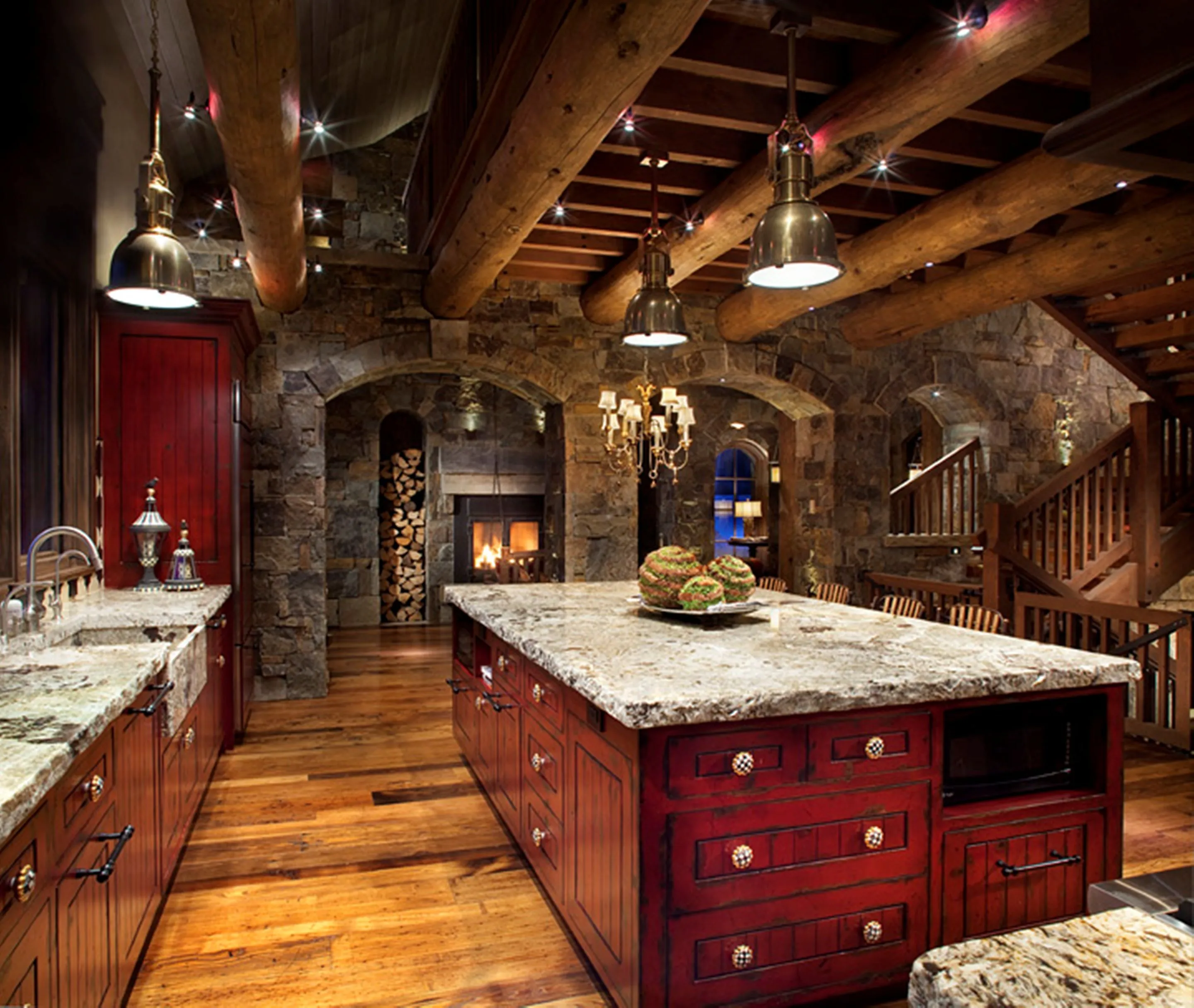 14157 log cabin kitchen