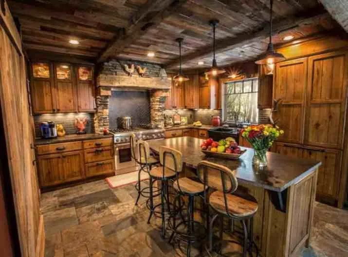 14157 modern cabin kitchen