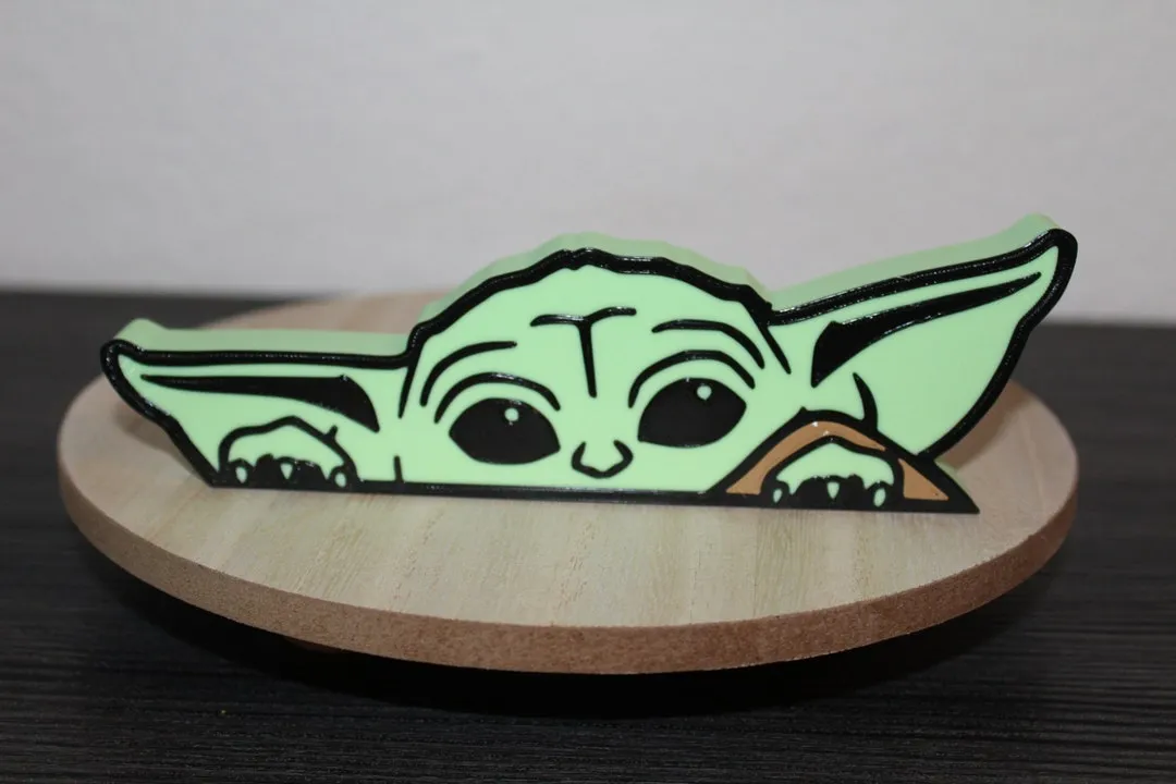 14161 baby yoda wall art