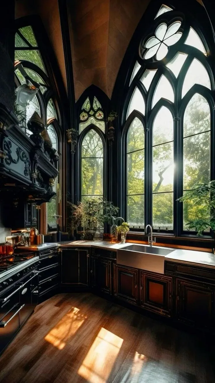14206 gothic kitchen antique decor