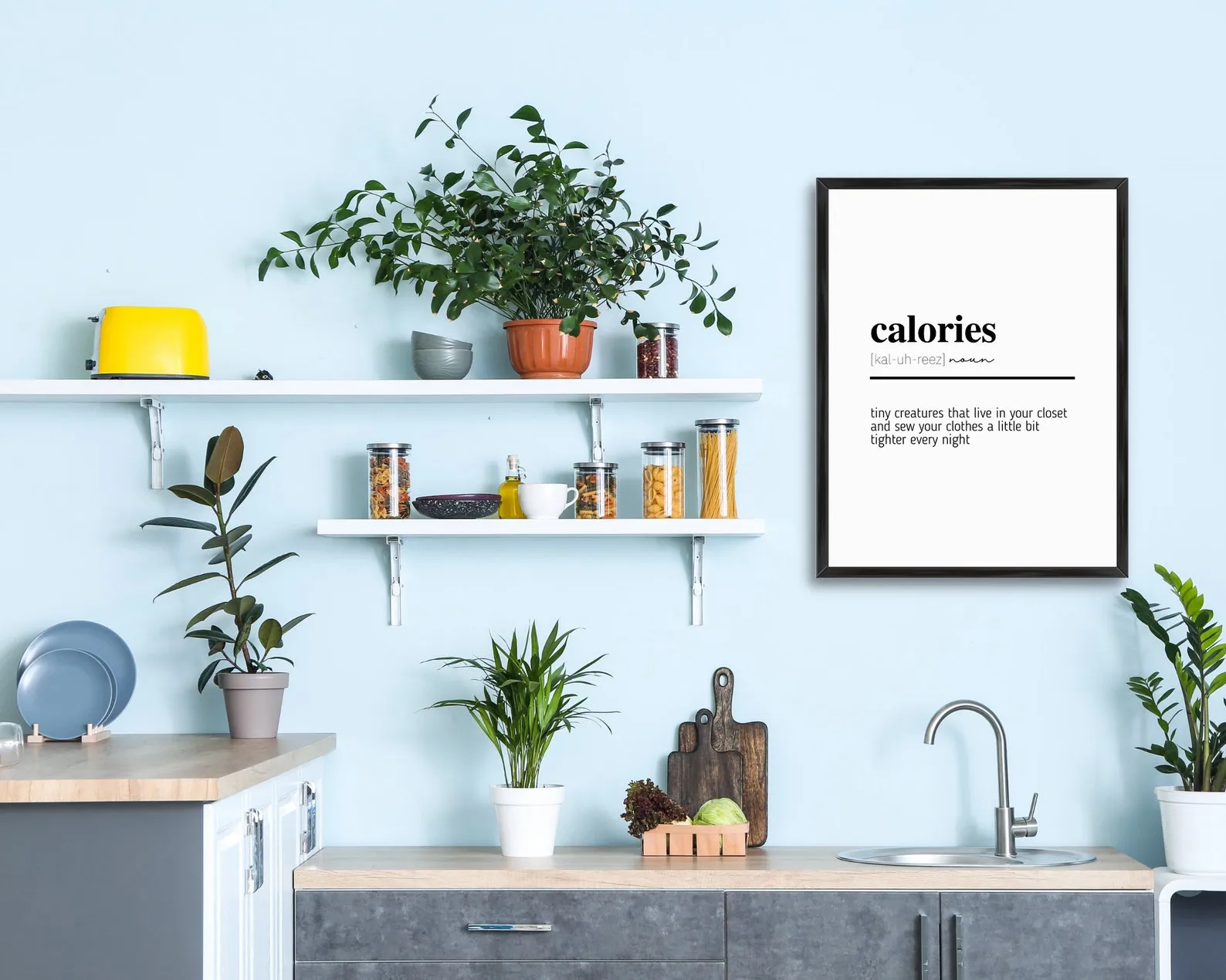 14324 kitchen decor art metal