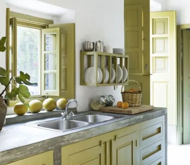 14329 green kitchen cabinets countertops