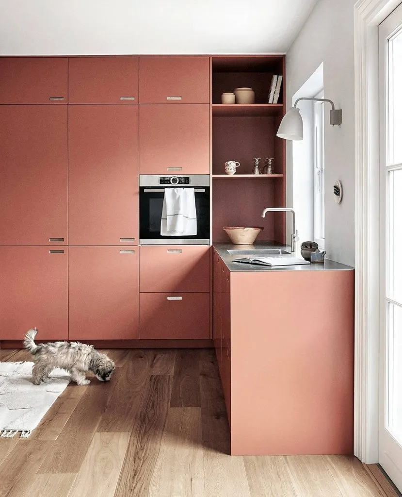 14334 dusty rose kitchen cabinets