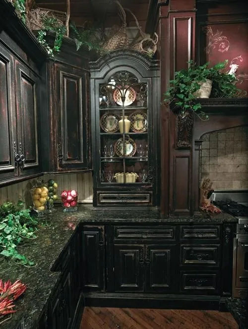 14335 gothic kitchen eclectic