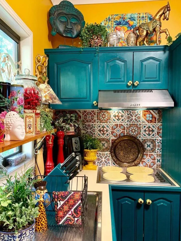 14357 colorful hippie kitchen decor 2